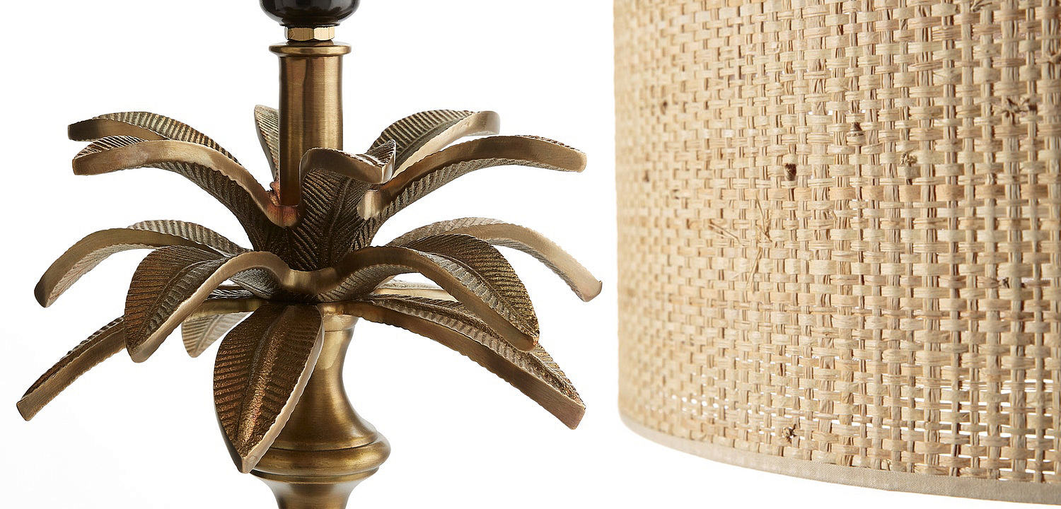 Торшер Palm Raphia Lampshade Торшер Palm Raphia Lampshade - Loft-Concept в Костроме
