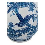 Ваза с мотивами цветущего сада с попугаями Blue Vase Inspired by Nature варинант исполнения - 3 | Loft Concept в Костроме