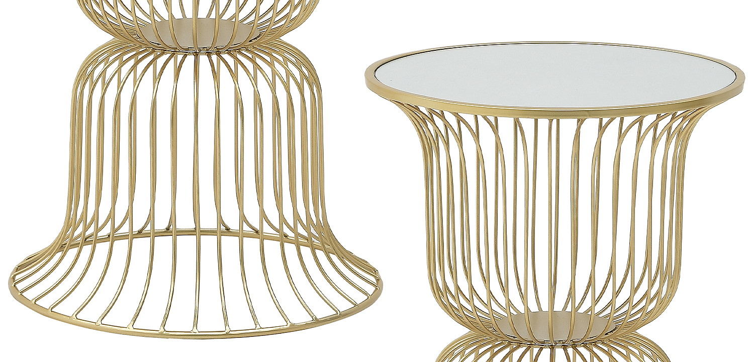 Круглый приставной стол Anthony Gold Side Table Круглый приставной стол Anthony Gold Side Table - Loft-Concept в Костроме