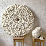 Панно на стену из шерсти мериноса Белый Круг  варинант исполнения - 1 | Loft Concept в Костроме