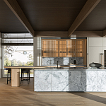 Кухонный гарнитур из натурального камня и дерева INTERSECTION Dada Engenereed Kitchen варинант исполнения - 1 | Loft Concept в Костроме