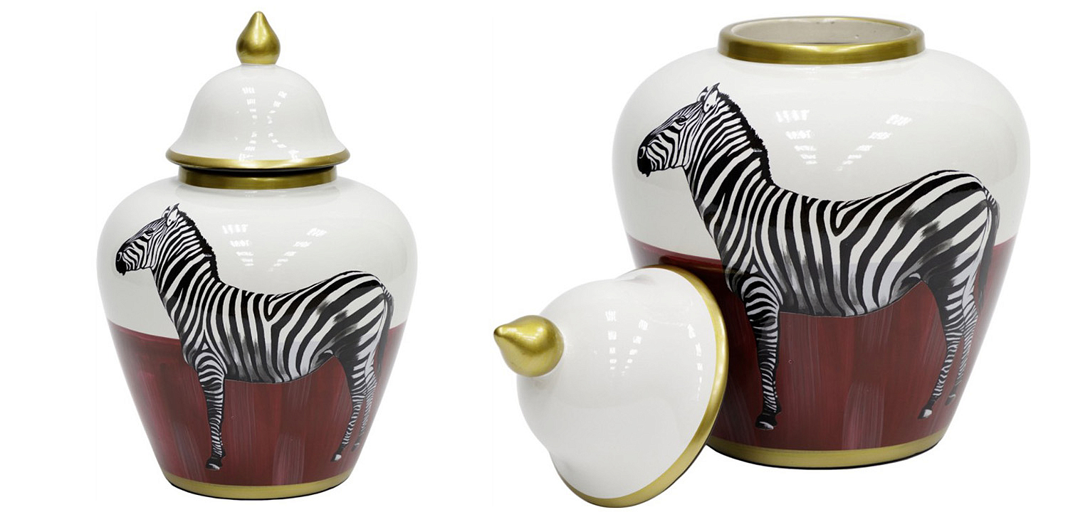 Ваза Zebra Vase white and red Ваза Zebra Vase white and red - Loft-Concept в Костроме