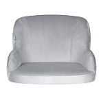 Барный стул со спинкой и подлокотниками на 4-х деревянных ножках Серый Велюр Ava Charm варинант исполнения - 2 | Loft Concept в Костроме