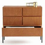 Комод с геометрическим рисунком на ящиках Anders Dark Wood варинант исполнения - 3 | Loft Concept в Костроме