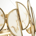 Люстра круглая с полукруглыми плафонами из искусственного алебастра в бронзовой оправе Marbella варинант исполнения - 8 | Loft Concept в Костроме