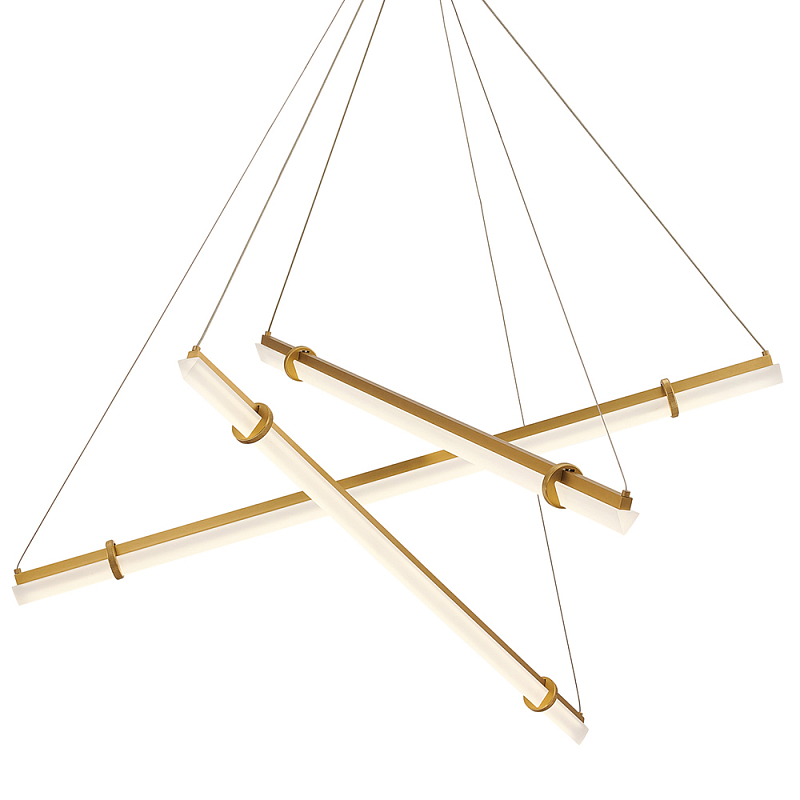 Светодиодная люстра Trumpet Tube Brass 107 Латунь Белый Светодиодная люстра Trumpet Tube Brass 107 Латунь Белый в Костроме | Loft Concept