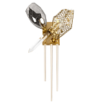 Бра с 2-мя плафонами из стекла и металла и вертикальными подвесками Gilded Mirage  варинант исполнения - 1 | Loft Concept в Костроме