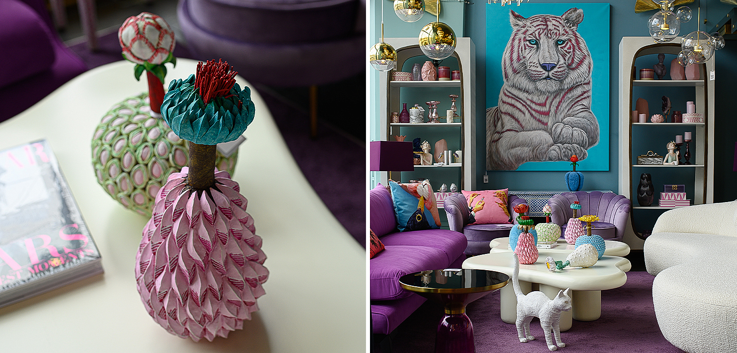 Статуэтка тропический фрукт Tropical Fruit pink and turquoise Статуэтка тропический фрукт Tropical Fruit pink and turquoise - Loft-Concept в Костроме