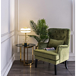 Столик журнальный золотой с темным стеклом Tastiness варинант исполнения - 3 | Loft Concept в Костроме