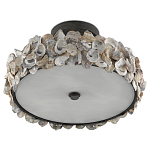 Потолочный светильник круглый с абажуром из устричных раковин Sea Ravens варинант исполнения - 4 | Loft Concept в Костроме