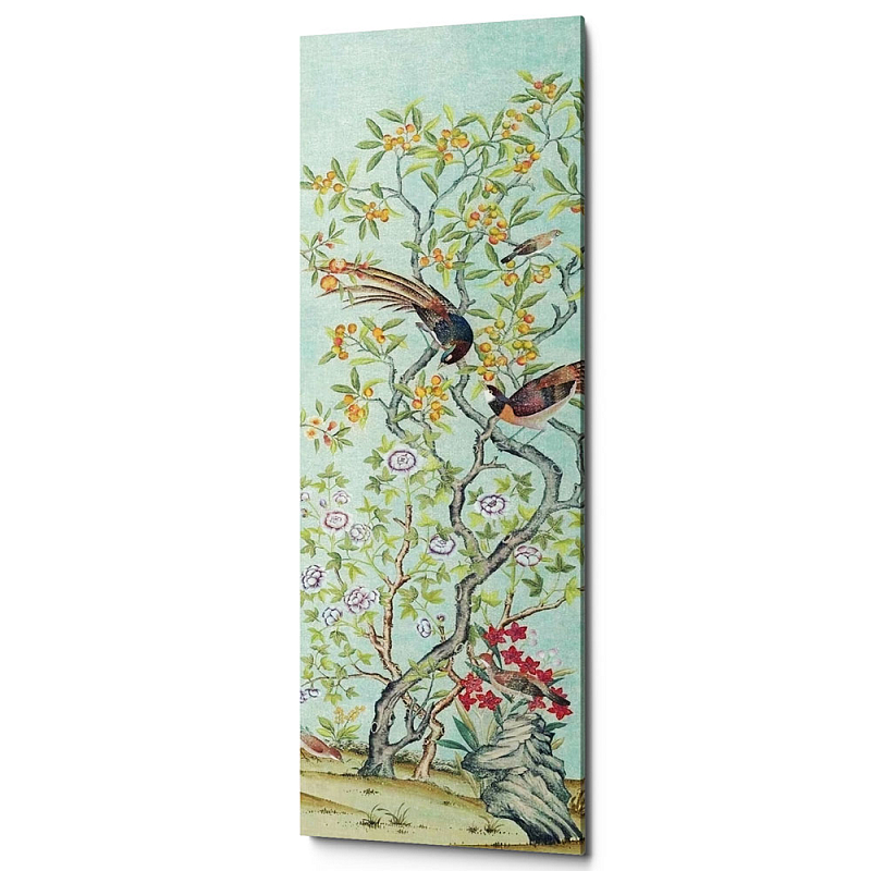 Постер Blue Chinoiserie 4 Голубой пастельный Постер Blue Chinoiserie 4 Голубой пастельный в Костроме | Loft Concept