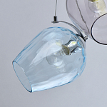 Люстра каскадная с 5-ю разноцветными стеклянными плафонами Kaleido варинант исполнения - 5 | Loft Concept в Костроме