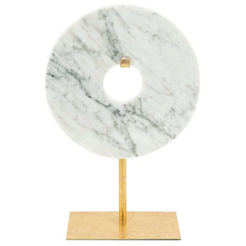 Статуэтка Disk Marble Белый Мрамор Bianco Золотой Статуэтка Disk Marble Белый Мрамор Bianco Золотой в Костроме | Loft Concept