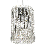 Подвесной светильник с металлическими и хрустальными подвесками Bonnay Crystal Chrome Hanging Lamp варинант исполнения - 1 | Loft Concept в Костроме