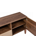 ТВ-тумба бежевая из массива бука с 2-мя дверками и ящиком Wenge Light варинант исполнения - 3 | Loft Concept в Костроме