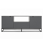 ТВ-тумба цвета графит с  2-мя дверцами и ящиком Strict Lines варинант исполнения - 2 | Loft Concept в Костроме