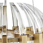 Люстра круглая с прозрачными элементами в форме полумесяца Crystal Crescent варинант исполнения - 1 | Loft Concept в Костроме