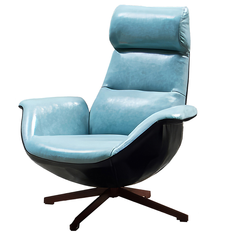 Кресло Ryan Armchair Голубой Черный Кресло Ryan Armchair Голубой Черный в Костроме | Loft Concept