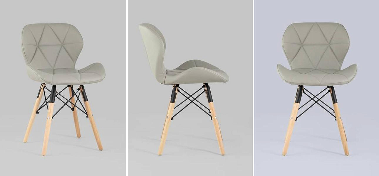 Стул Jeroen Chair Серая Экокожа Стул Jeroen Chair Серая Экокожа - Loft-Concept в Костроме