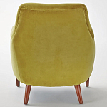 Кресло велюровое горчичного цвета Diaspro Mustard Armchair варинант исполнения - 2 | Loft Concept в Костроме