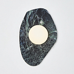 Бра с каменным основанием и плафоном из стекла в форме шара Shaw Marble Lighting варинант исполнения - 2 | Loft Concept в Костроме