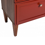 Тумба прикроватная красная из массива бука с 2-мя ящиками Wenge Light варинант исполнения - 4 | Loft Concept в Костроме