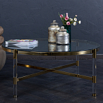 Кофейный столик со столешницей из стекла Crossy варинант исполнения - 6 | Loft Concept в Костроме