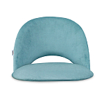 Барный стул со спинкой на 4-х деревянных ножках Голубой Велюр Ava Charm варинант исполнения - 2 | Loft Concept в Костроме