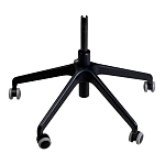 Стул с мягкой оранжевой обивкой из велюра и подъемно-поворотным механизмом на черных колесиках Harper Orange варинант исполнения - 6 | Loft Concept в Костроме