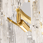 Люстра круглая с прозрачными стержнями разной длины Textured Glass Chandelier варинант исполнения - 6 | Loft Concept в Костроме