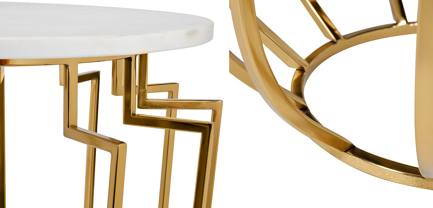 Приставной стол Embret Marble Side Table Приставной стол Embret Marble Side Table - Loft-Concept в Костроме