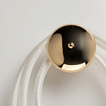 Бра с круглым золотистым основанием и белыми изогнутыми световыми линиями Luke Lampco Tracer Lamp варинант исполнения - 5 | Loft Concept в Костроме