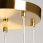 Люстра с 5-ю матовыми белыми стеклянными плафонами волнообразной формы Lucid Rain  варинант исполнения - 9 | Loft Concept в Костроме