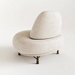 Кресло Vinsen обивка букле молочного цвета варинант исполнения - 2 | Loft Concept в Костроме