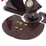 Настольный письменный набор из природного камня обсидиана коричневого Team leader варинант исполнения - 4 | Loft Concept в Костроме