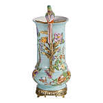 Ваза с птичкой из фарфора с бронзовыми элементами Garden of Eden варинант исполнения - 3 | Loft Concept в Костроме