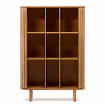 Буфет из ясеневого шпона с открытыми полками и 2-мя раздвижными дверями Toinette варинант исполнения - 3 | Loft Concept в Костроме