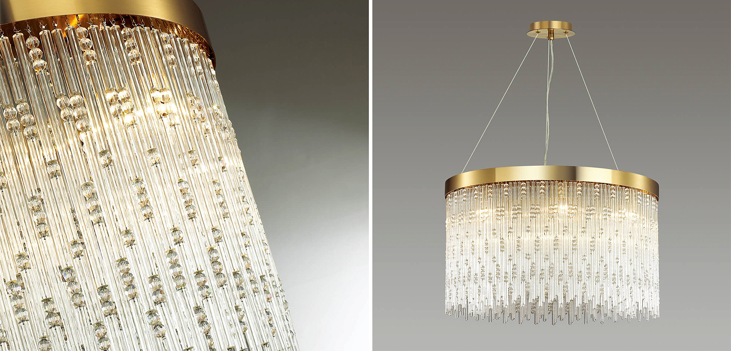 Люстра Hailstorm Rain Kerri Chandelier gold 60 Люстра Hailstorm Rain Kerri Chandelier gold 60 - Loft-Concept в Костроме