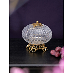 Конфетница из прозрачного рельефного стекла Eden Garden варинант исполнения - 5 | Loft Concept в Костроме