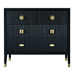 Бельевой Комод с 4 ящиками Elsa Dreams Black варинант исполнения - 5 | Loft Concept в Костроме