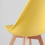 Стул с основой из пластика и мягким сиденьем Arvika Yellow варинант исполнения - 6 | Loft Concept в Костроме