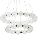 Светодиодная двухъярусная кольцевая люстра хром Crystal Globule Chandelier Chrome варинант исполнения - 1 | Loft Concept в Костроме