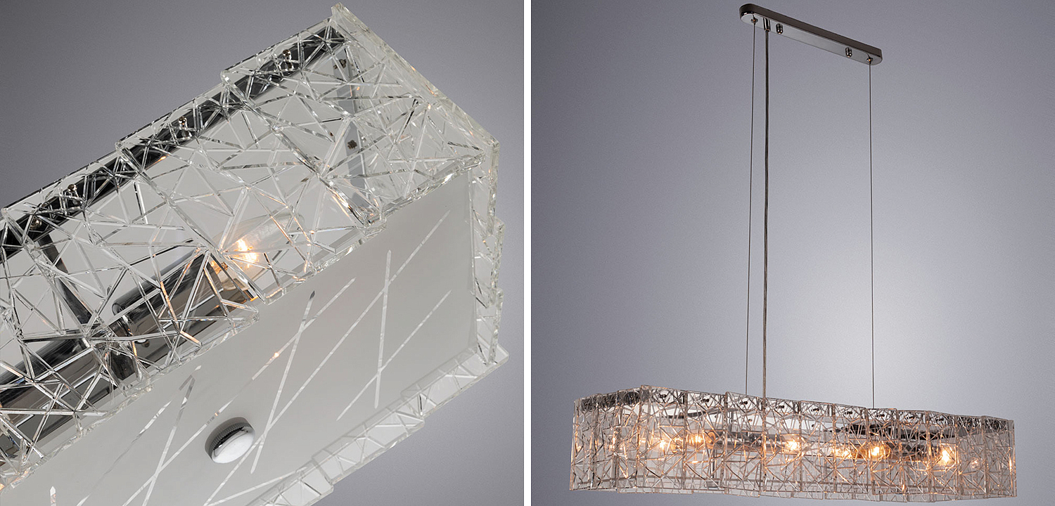 Люстра Alvaro Crystal Rectangular Chandelier Люстра Alvaro Crystal Rectangular Chandelier - Loft-Concept в Костроме