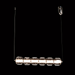 Люстра линейная с 6-ю прозрачными стеклянными плафонами округлой формы HANDLE GRAPE варинант исполнения - 3 | Loft Concept в Костроме