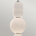 Подвесной светильник белого цвета с тремя геометрическими плафонами Alora Mood варинант исполнения - 4 | Loft Concept в Костроме