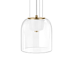 Подвесной светильник с цилиндрическим прозрачным стеклянным плафоном Grada Light варинант исполнения - 4 | Loft Concept в Костроме