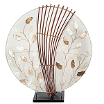 Настольная лампа из перламутра и дерева на подставке Indonesian Petal варинант исполнения - 3 | Loft Concept в Костроме