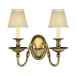 Бра с 2-мя бежевыми абажурами в классическом стиле Hinkley варинант исполнения - 1 | Loft Concept в Костроме