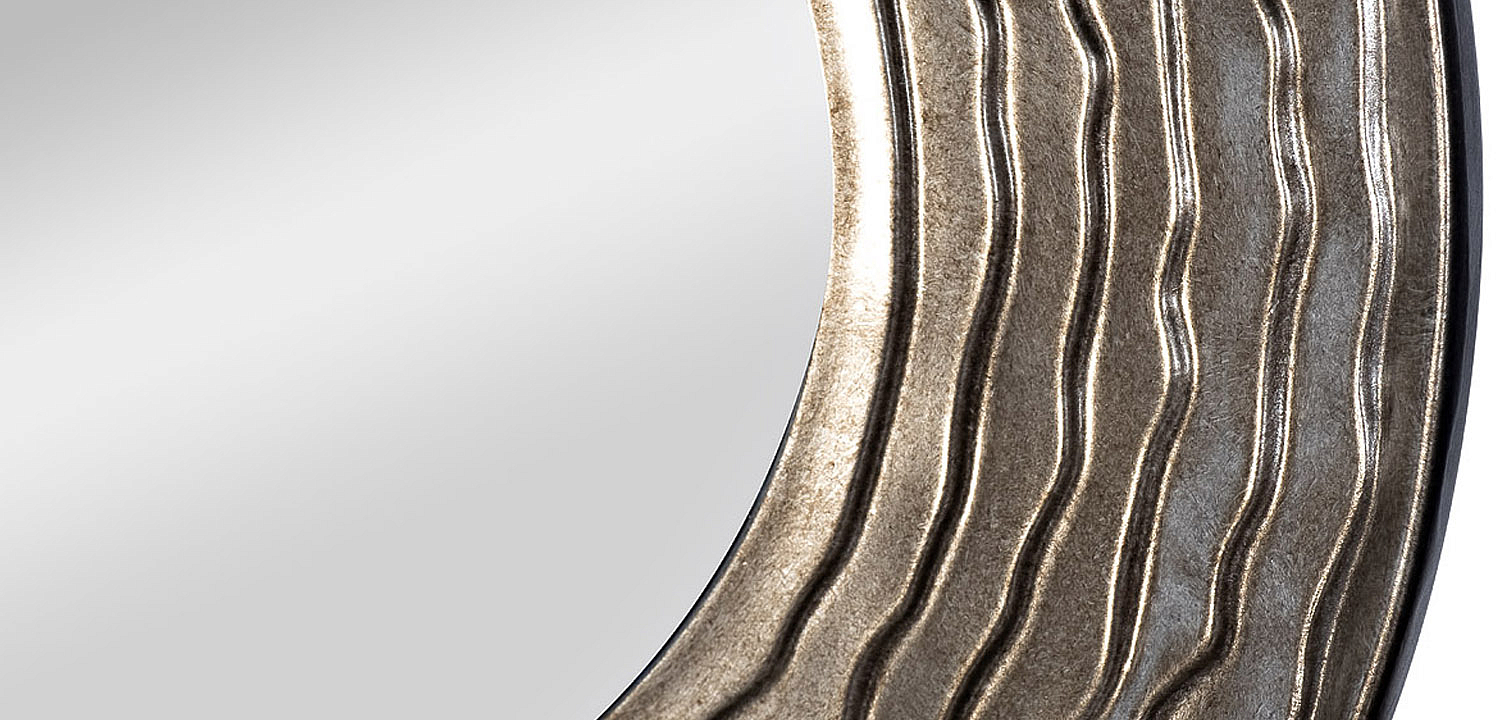 Зеркало Waves Dark Silver Oval Mirror Зеркало Waves Dark Silver Oval Mirror - Loft-Concept в Костроме