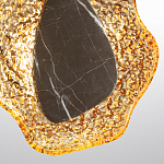 Бра с волнообразным стеклянным плафоном и вставкой из мрамора Liquid Stone варинант исполнения - 10 | Loft Concept в Костроме